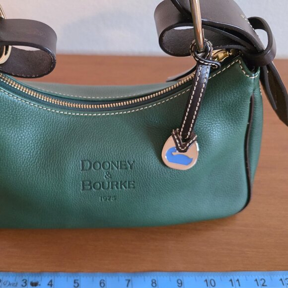 Dooney & Bourke Pebbled Leather Shoulder Bag Forest Green Medium | Classic 1975 - Picture 9 of 11